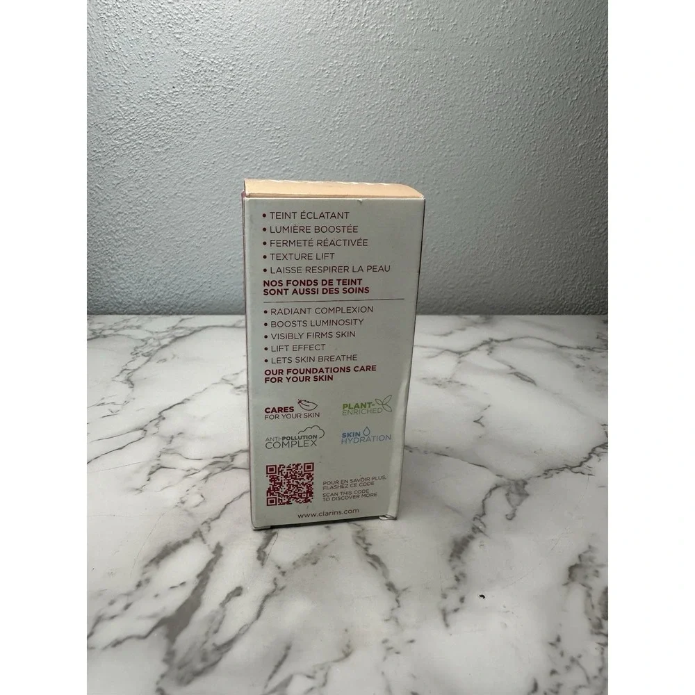 Clarins Everlasting‎ Youth Fluid Illuminating Firming Foundation 116.5W NEW 1oz